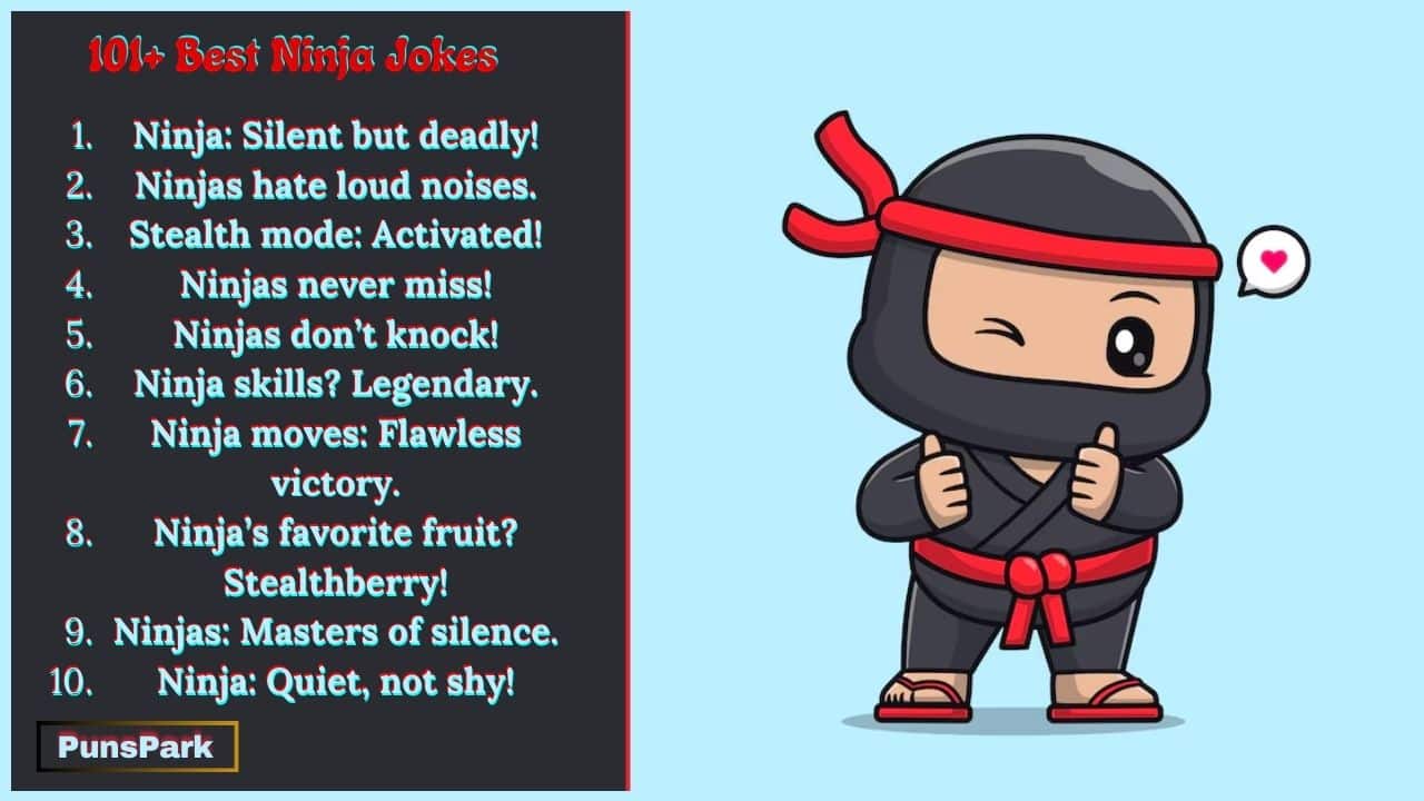 101+ Best Ninja Jokes & Puns: Silent But Deadly!